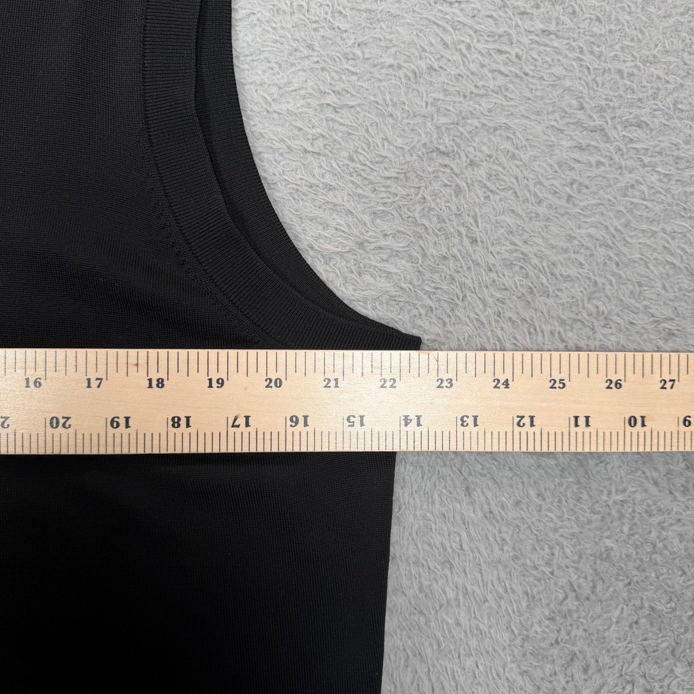 Brooks Brothers Brookstech Merino Wool V-Neck Sweater Vest Mens‎ L Black Solid - Picture 6 of 9